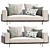Minimalist Modern Sofa by Minotti 3D model small image 1