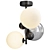 Smokey Glass Ceiling Lamp Bullesco 3D model small image 1