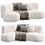 Sleek Minimalist Christophe Delcourt Sofa 3D model small image 1