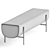 Modern Elegance: Olivya Stone Bench 3D model small image 3