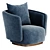 Modern Caspia Armchair with XForm 3D model small image 4