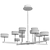 Cafe Chandelier: Modern Design Highlight 3D model small image 2