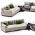  Contemporary Natuzzi Cava Sofa 3D model small image 2
