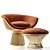 Modern Warren Platner Lounge Chair 3D model small image 1