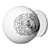 Metal Finish Round Wall Sconce 3D model small image 3