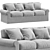 Buchanan Slipcovered 3-Seater Sofa 3D model small image 1
