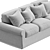 Buchanan Slipcovered 3-Seater Sofa 3D model small image 2