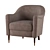 Elegant RH Rivelli Accent Chair 3D model small image 1