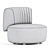 Modern Strip Armchair 3D Model 3D model small image 2