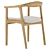 SF8 Oak Salerno Chair 002004 3D model small image 3