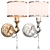 Modern Fiore Wall Sconce Fixture 3D model small image 1