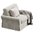 Cozy Chic Slipcover Armchair 3D model small image 2