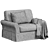 Cozy Chic Slipcover Armchair 3D model small image 3