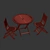 Modern Outdoor Furniture Set 3 3D model small image 5