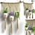 Macrame Triple Plant Holder Stand 3D model small image 1