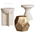 Gemstone Outdoor Side Tables Set 3D model small image 1