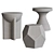 Gemstone Outdoor Side Tables Set 3D model small image 2