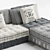 Modern Gray Maili Sectional Sofa 3D model small image 2