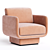 Elegant Gallotti Lilas Armchair 3D model small image 1
