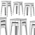 Sleek TUCK Low Stool 3D model small image 3