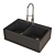 Double-Bowl Kitchen Sink Faucet 3D model small image 1