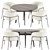 Contemporary Dining Set - Laika Chair & Abrey Table 3D model small image 2