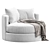 Balboa Swivel Armchair, Upholstered Comfort 3D model small image 4