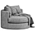 Balboa Swivel Armchair, Upholstered Comfort 3D model small image 6