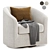 Elegant Swivel Barrel Chair - 3 Color Options 3D model small image 1