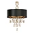 Golden Circle Black Chintz Chandelier 3D model small image 1