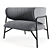 Sleek Samurai Armchair Design 3D model small image 1