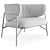 Sleek Samurai Armchair Design 3D model small image 5