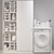 Laundry Room Suite with Mirror Cabinet 3D model small image 9