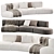 Elegant JEFF Sofa by Pedrali 3D model small image 1