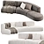 Elegant JEFF Sofa by Pedrali 3D model small image 2