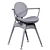 Modern Circle Dining Chair with Arms 3D model small image 3