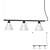 Modern Glass Pendant Rail Light 3D model small image 1