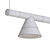 Sleek PROBE Pendant Rail Light 3D model small image 4