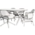 Flexform Boma Table Eliseo Chairs 3D model small image 3