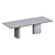 Contemporary Stone and Metal Table 3D model small image 3