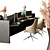 Modern Office Reception Setup 3D model small image 3