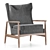 Mid-Century Modern Wing Chair 3D model small image 1