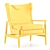 Mid-Century Modern Wing Chair 3D model small image 2