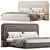 Elegant Art Deco Voyage Royal Bed 3D model small image 1