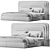 Elegant Art Deco Voyage Royal Bed 3D model small image 4