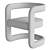Alton Dining Chair by RH 3D model small image 6