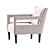 Stylish Madison Park Tyley Armchair 3D model small image 3