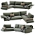Saba Avant Apres Modern Sofa 3D model small image 1