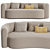 Curved Boucle Sofa: Leanne Ford 3D model small image 2