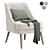 Kora Upholstered Side Chair 3D model small image 1